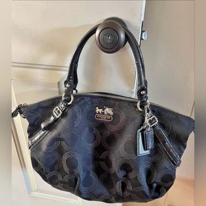 Coach Madison dotted OP art sophia bag